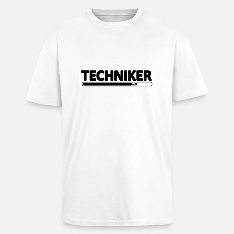Techniker // Technikerin // Wird Techniker // lädt - Oversized Heavyweight Unisex T-Shirt - Weiß