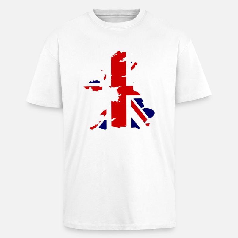 drapeau de l'union - T-shirt unisexe oversize épais - blanc