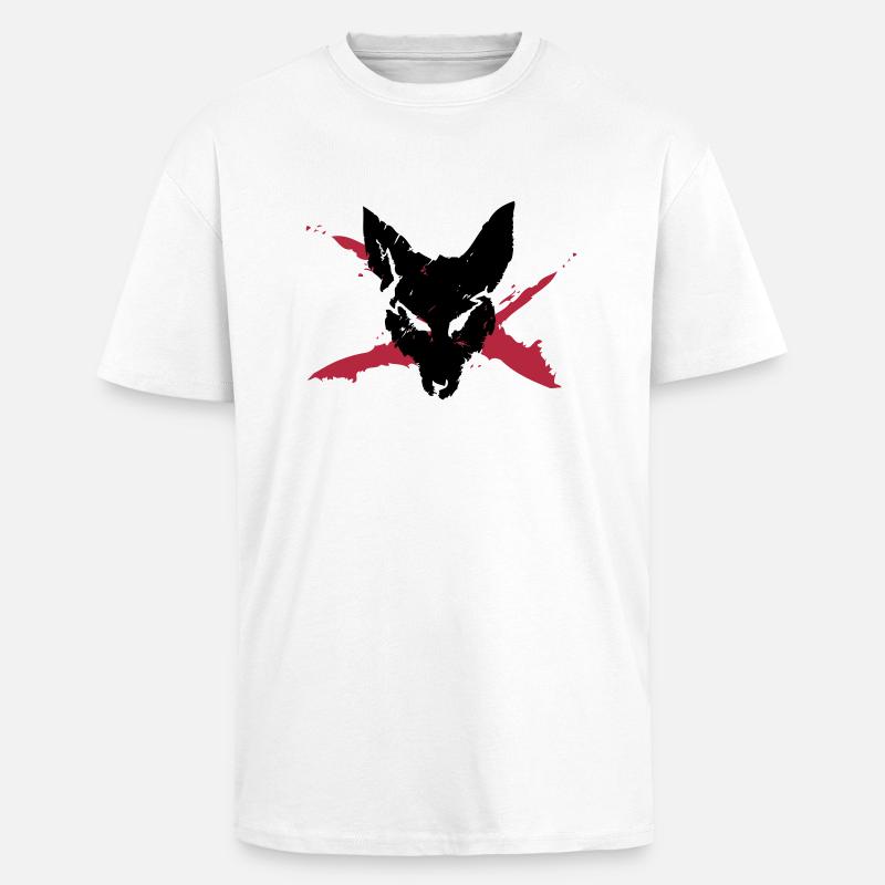 Wolf - Oversized Heavyweight Unisex T-Shirt - Weiß
