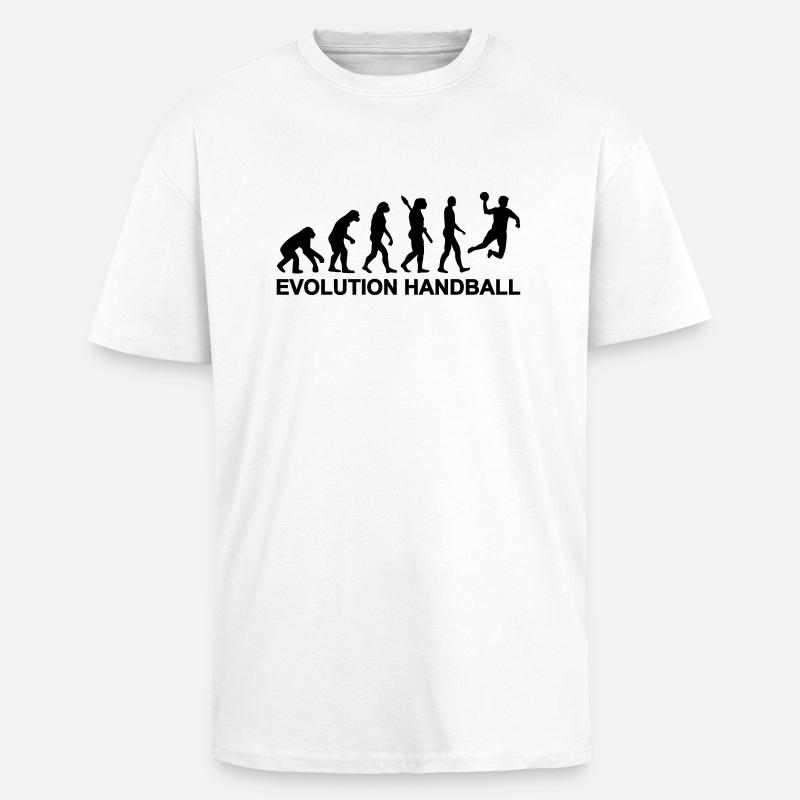 Evolution Handball - Oversized Heavyweight Unisex T-Shirt - Weiß