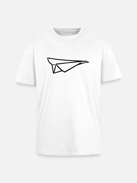 Paper airplane - Unisex Oversized Heavyweight T-shirt - white