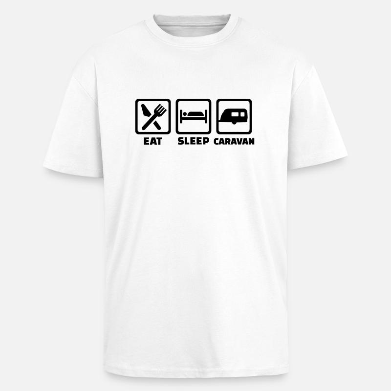 Caravan - Oversized Heavyweight Unisex T-Shirt - Weiß