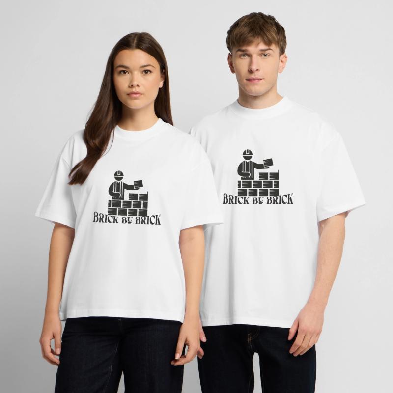 Brick by Brick - Meme Spruch Oversized Heavyweight Unisex T-Shirt