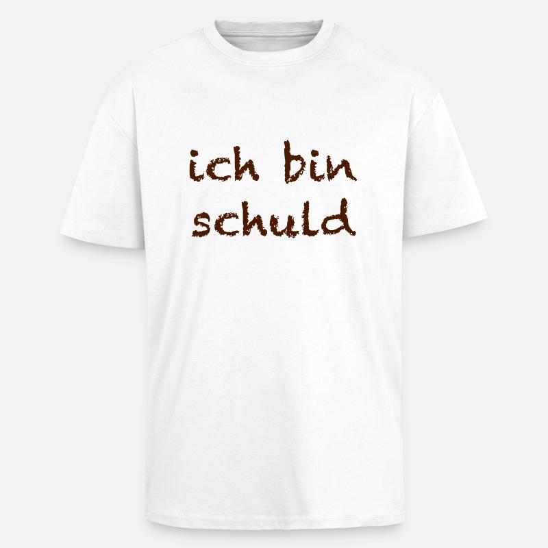 ich bin schuld - Oversized Heavyweight Unisex T-Shirt - Weiß