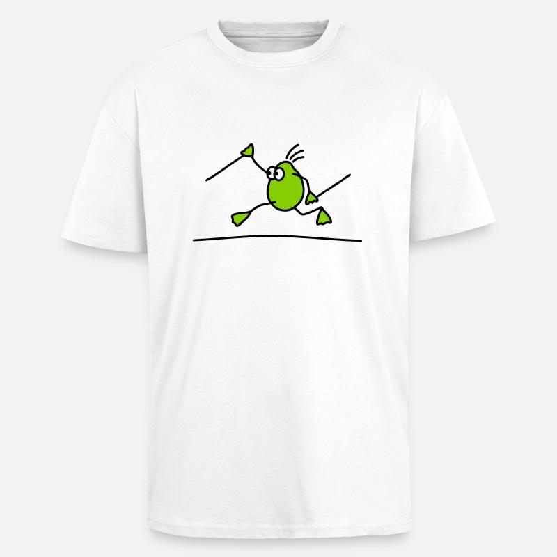 Walking running - V2 - Oversized Heavyweight Unisex T-Shirt - Weiß