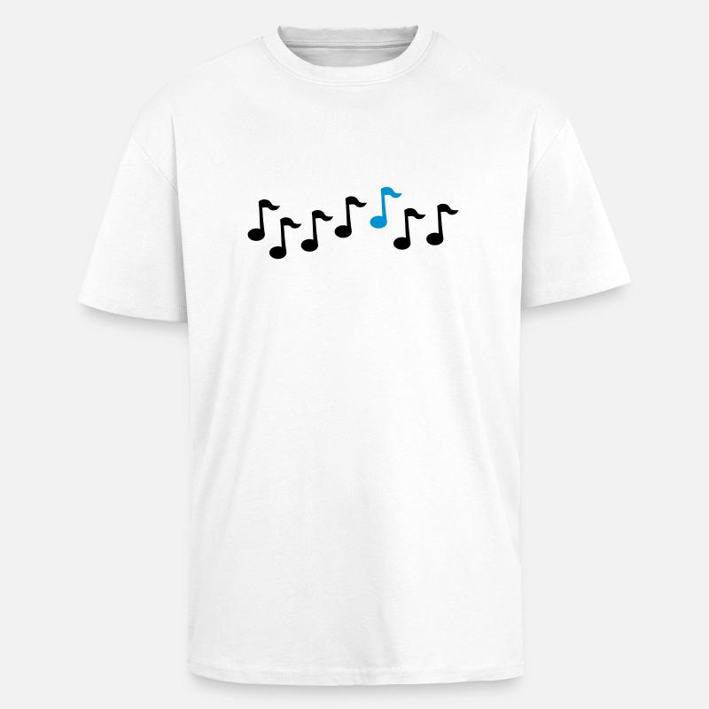 Note - T-shirt unisexe oversize épais - blanc