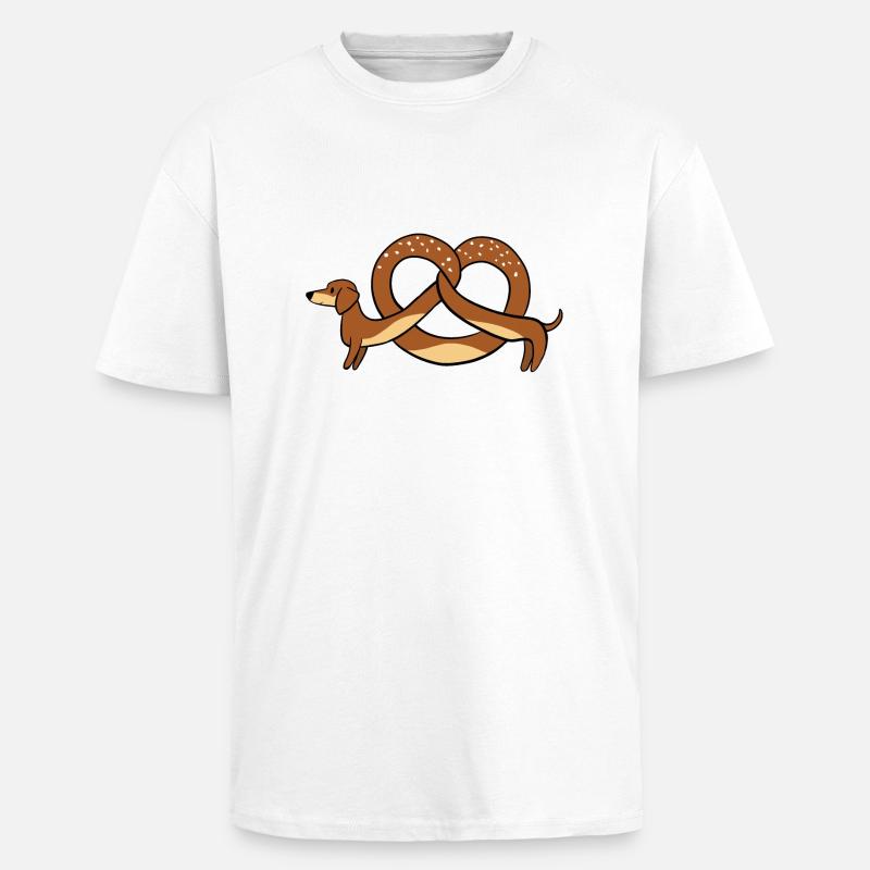 Brezeldackel hell - Oversized Heavyweight Unisex T-Shirt - Weiß