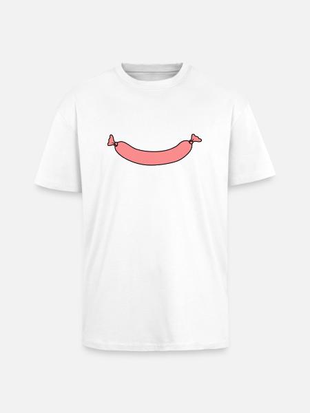 Sausage - Unisex Oversized Heavyweight T-shirt - white