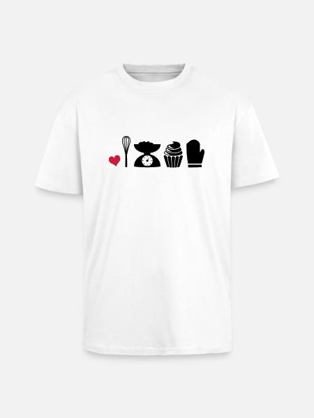to bake - Unisex Oversized Heavyweight T-shirt - white