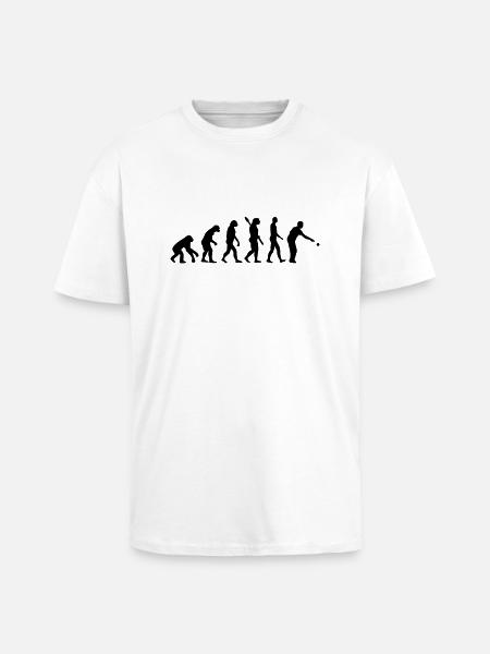 Pétanque Évolution - T-shirt unisexe oversize épais - blanc