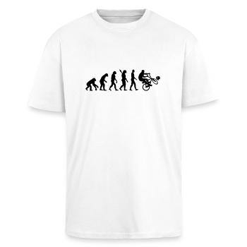 Radball - Oversized Heavyweight Unisex T-Shirt - Weiß - Vorne - Alina (178cm) & Michal (187cm)