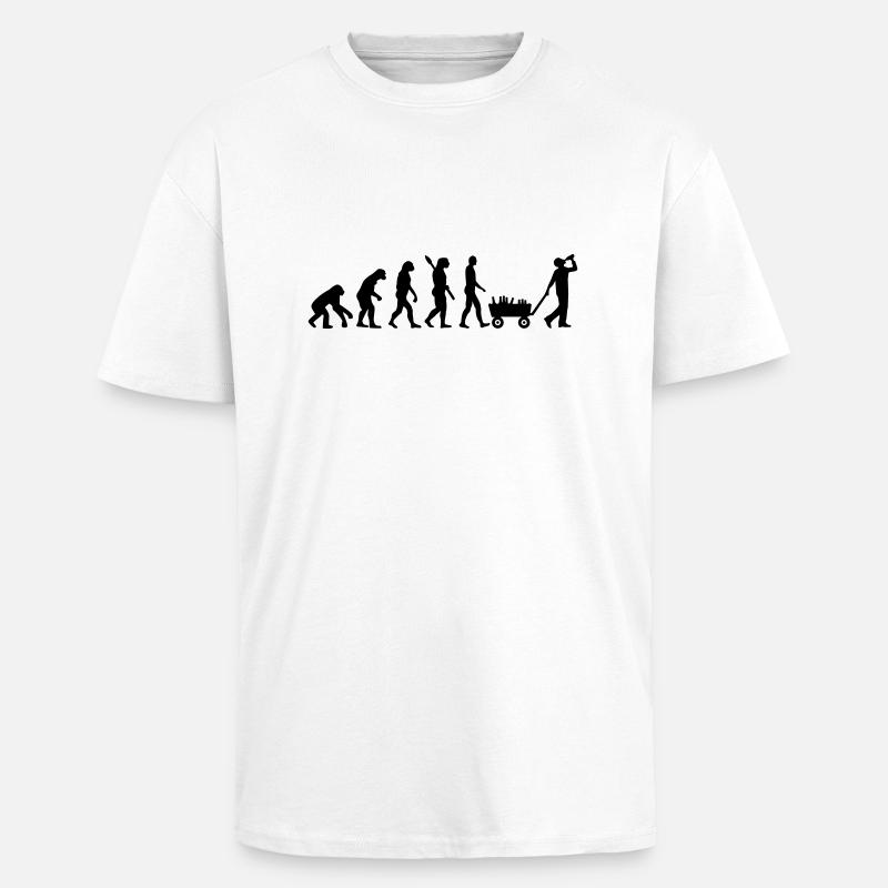 Évolution Alcool - T-shirt unisexe oversize épais - blanc