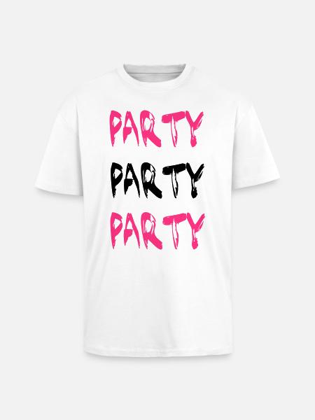 Party - Unisex Oversized Heavyweight T-shirt - white