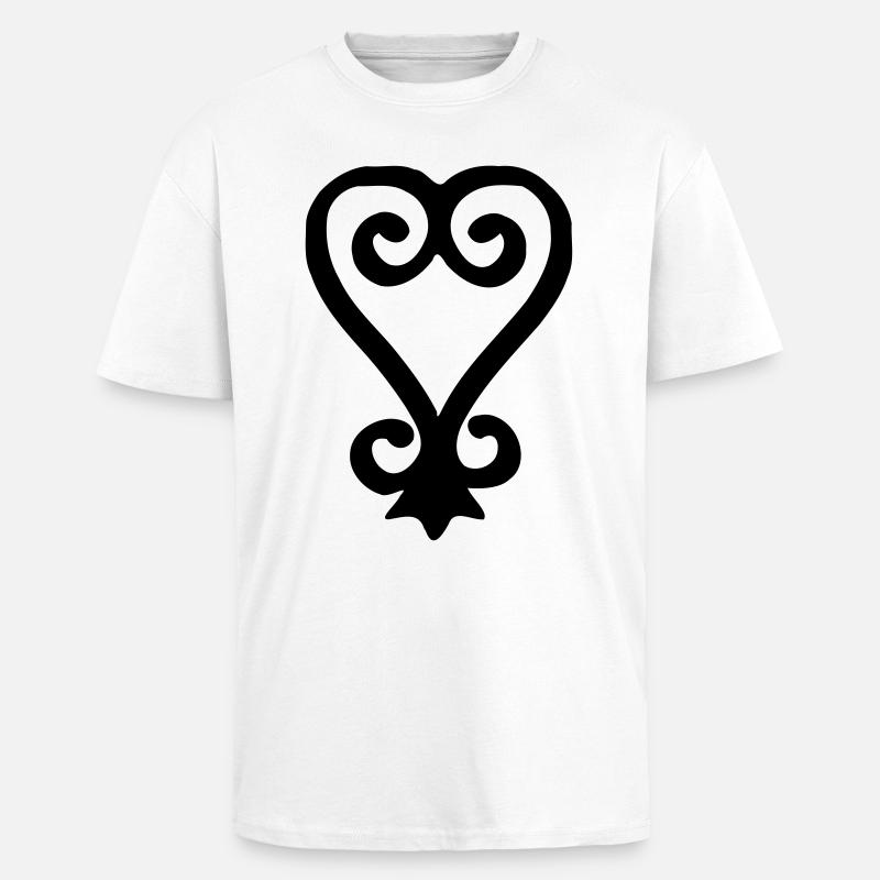 Sankofa - Unisex Oversized Heavyweight T-shirt - white