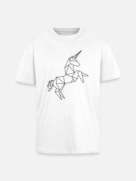 Unicorn graphic - Unisex Oversized Heavyweight T-shirt - white