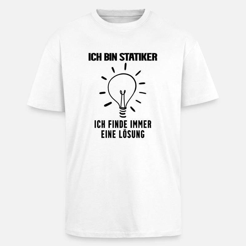 Statiker Beruf Ausbildung - Oversized Heavyweight Unisex T-Shirt - Weiß