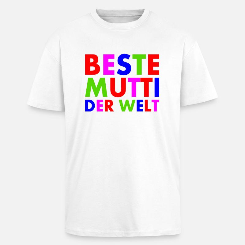 Beste mutti der welt - Oversized Heavyweight Unisex T-Shirt - Weiß