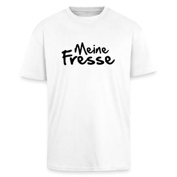 Meine Fresse - Oversized Heavyweight Unisex T-Shirt - Weiß - Vorne - Alina (178cm) & Michal (187cm)