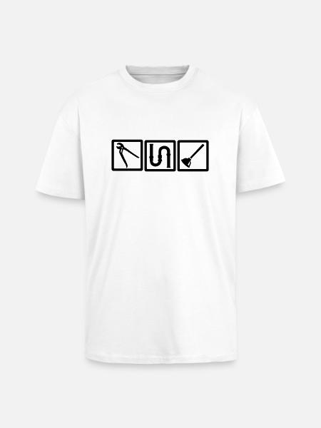 Plombier - T-shirt unisexe oversize épais - blanc