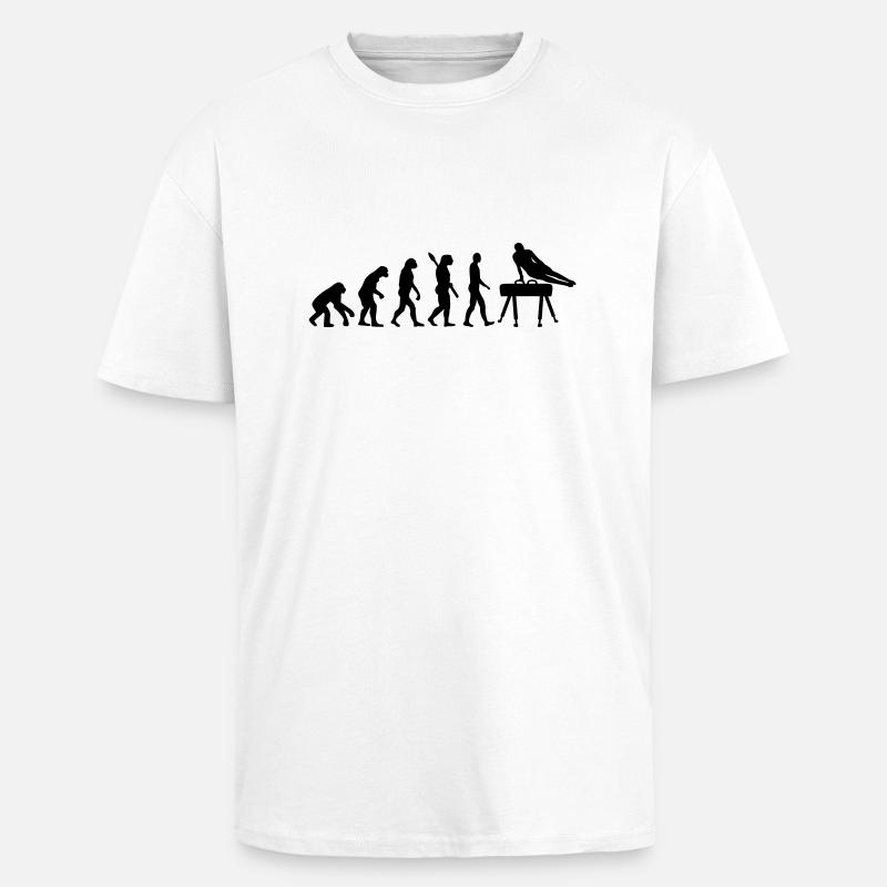 Evolution Gymnastique - T-shirt unisexe oversize épais - blanc