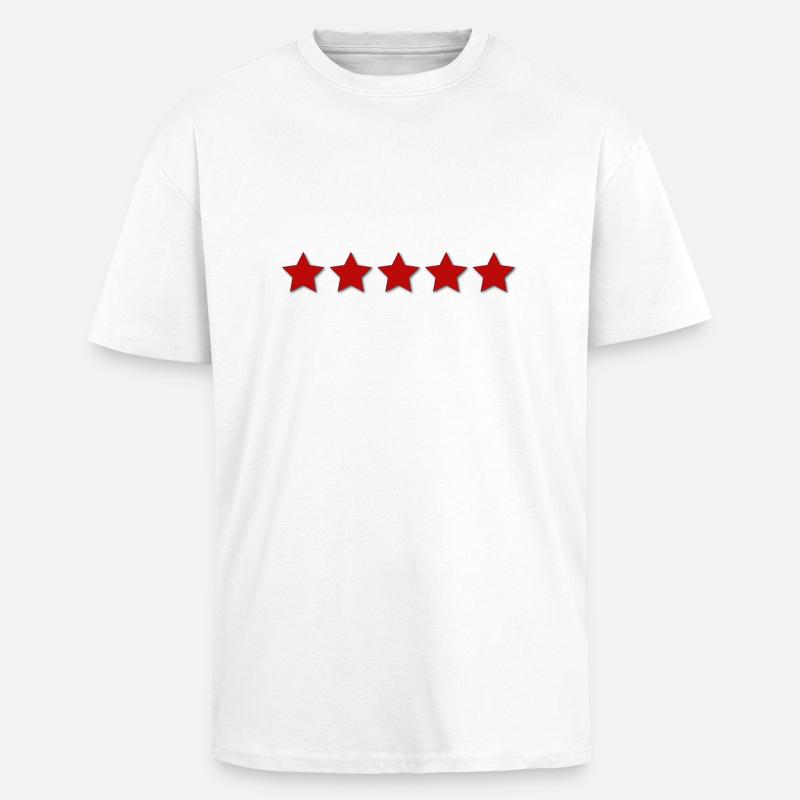 5 sterne - Oversized Heavyweight Unisex T-Shirt - Weiß