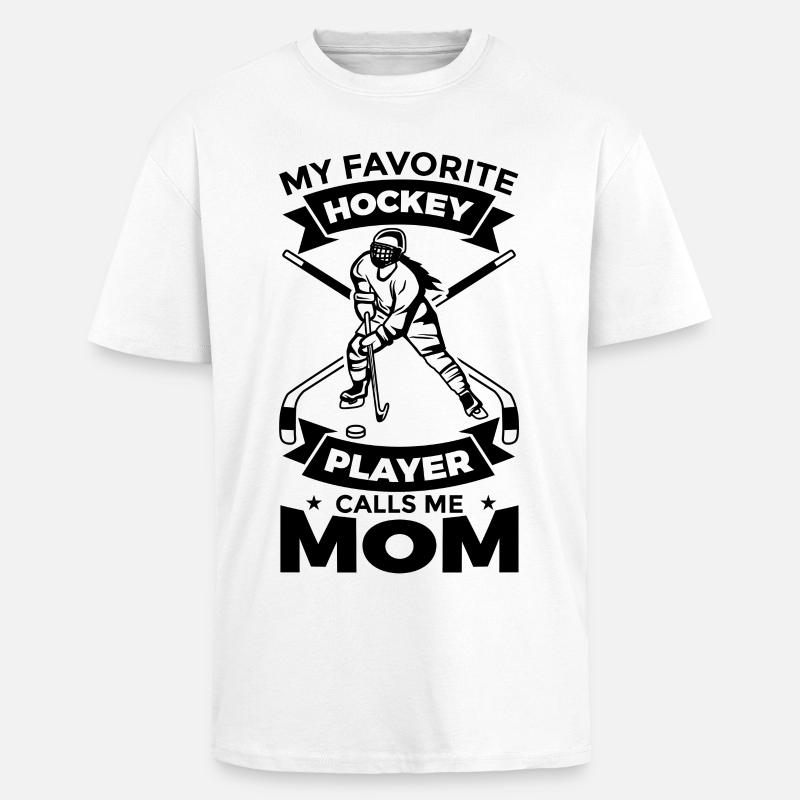 Eishockey Mutter - Oversized Heavyweight Unisex T-Shirt - Weiß