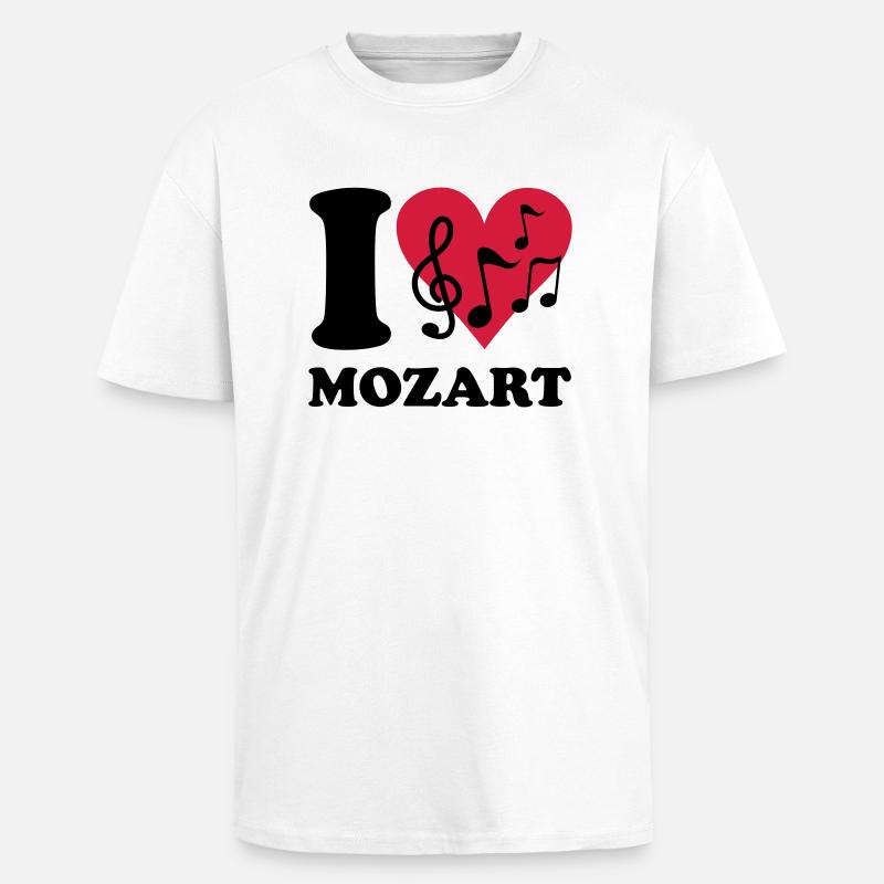 I love Mozart - Oversized Heavyweight Unisex T-Shirt - Weiß