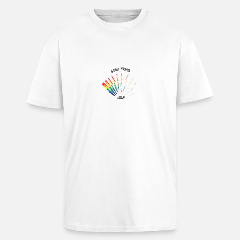 good vibes only - Oversized Heavyweight Unisex T-Shirt - Weiß