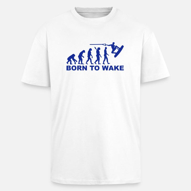 Evolution Wakeboard - Unisex Oversized Heavyweight T-shirt - white