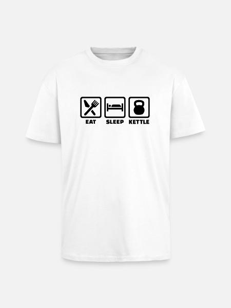 Kettlebell - Oversized Heavyweight Unisex T-Shirt - Weiß