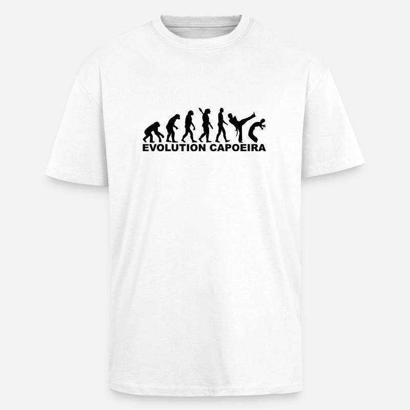 Evolution Capoeira - Unisex Oversized Heavyweight T-shirt - white