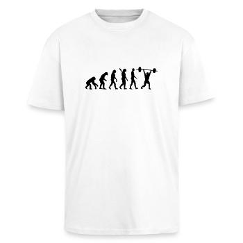 Weightlifting - Unisex Oversized Heavyweight T-shirt - white - Front - Alina (178cm) & Michal (187cm)