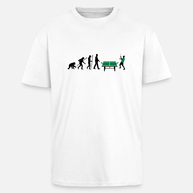 evolution_table_tennis_072012_a_2c - Unisex Oversized Heavyweight T-shirt - white