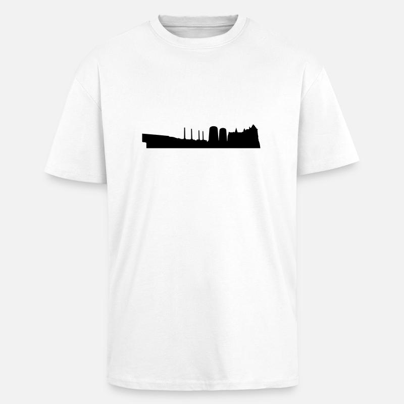 Wolfsburg Skyline - Oversized Heavyweight Unisex T-Shirt - Weiß