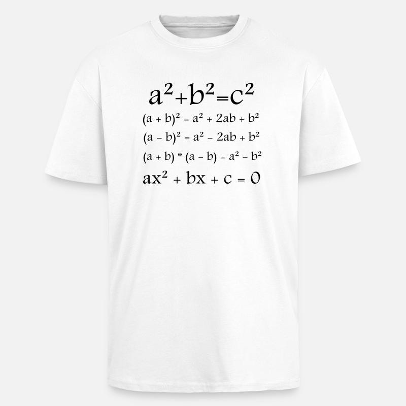 Mathematics / Math / Formula - Unisex Oversized Heavyweight T-shirt - white
