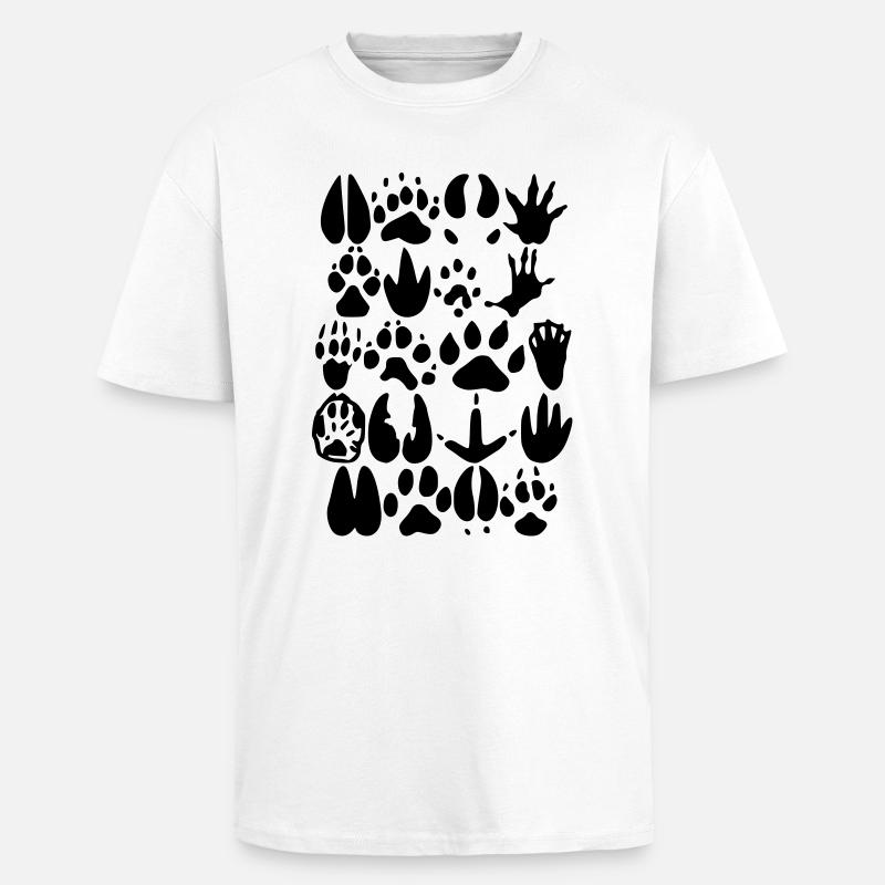 traces1 - T-shirt unisexe oversize épais - blanc