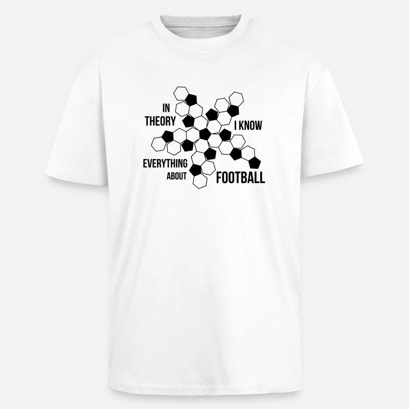 Fußball Geometrie - Oversized Heavyweight Unisex T-Shirt - Weiß