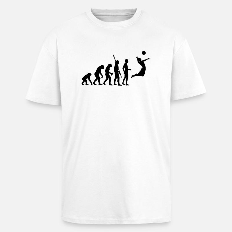 evolution_volleyball - T-shirt unisexe oversize épais - blanc