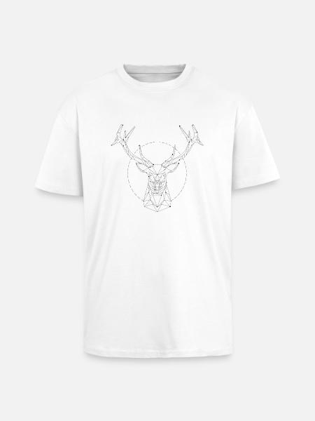 Deer constellation - Unisex Oversized Heavyweight T-shirt - white