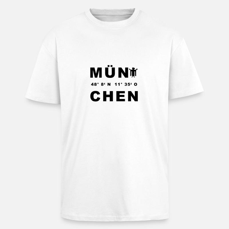 München - Oversized Heavyweight Unisex T-Shirt - Weiß