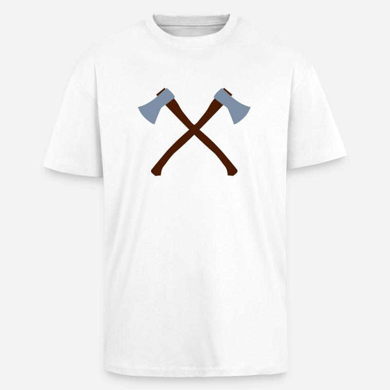 Axt - Oversized Heavyweight Unisex T-Shirt - Weiß