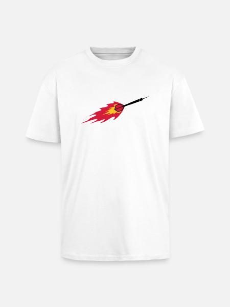 Dart Fire - T-shirt unisexe oversize épais - blanc