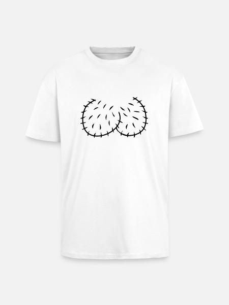 Hodensack - Scrotum - Oversized Heavyweight Unisex T-Shirt - Weiß