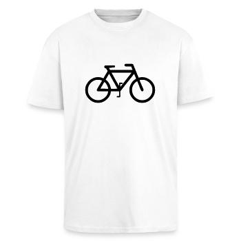 bicyle - Unisex Oversized Heavyweight T-shirt - white - Front - Alina (178cm) & Michal (187cm)