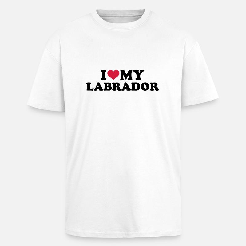 Labrador - Oversized Heavyweight Unisex T-Shirt - Weiß