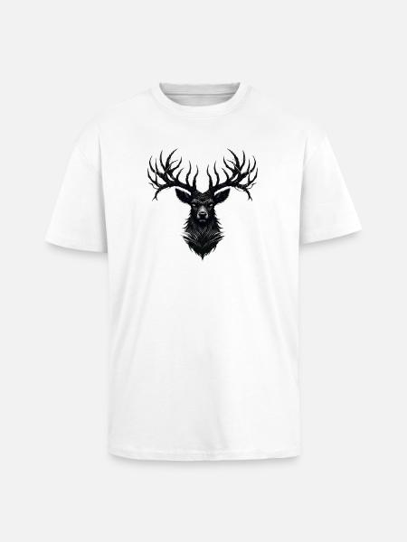 Horns of Darkness - Oversized Heavyweight Unisex T-Shirt - Weiß