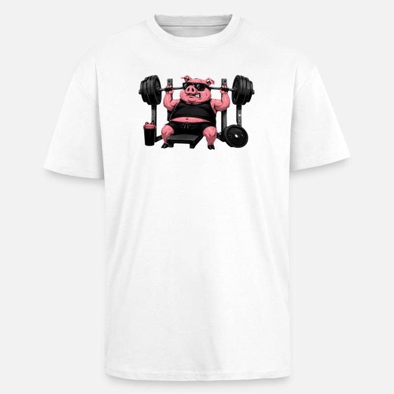 FatPig - Unisex Oversized Heavyweight T-shirt - white