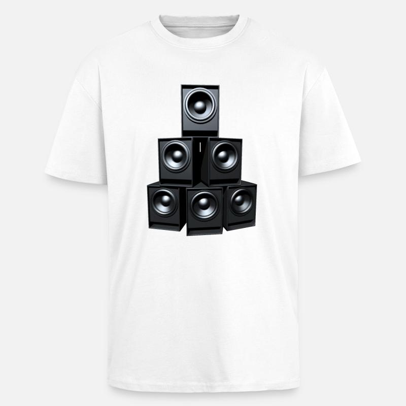 Basse Pyramide - T-shirt unisexe oversize épais - blanc