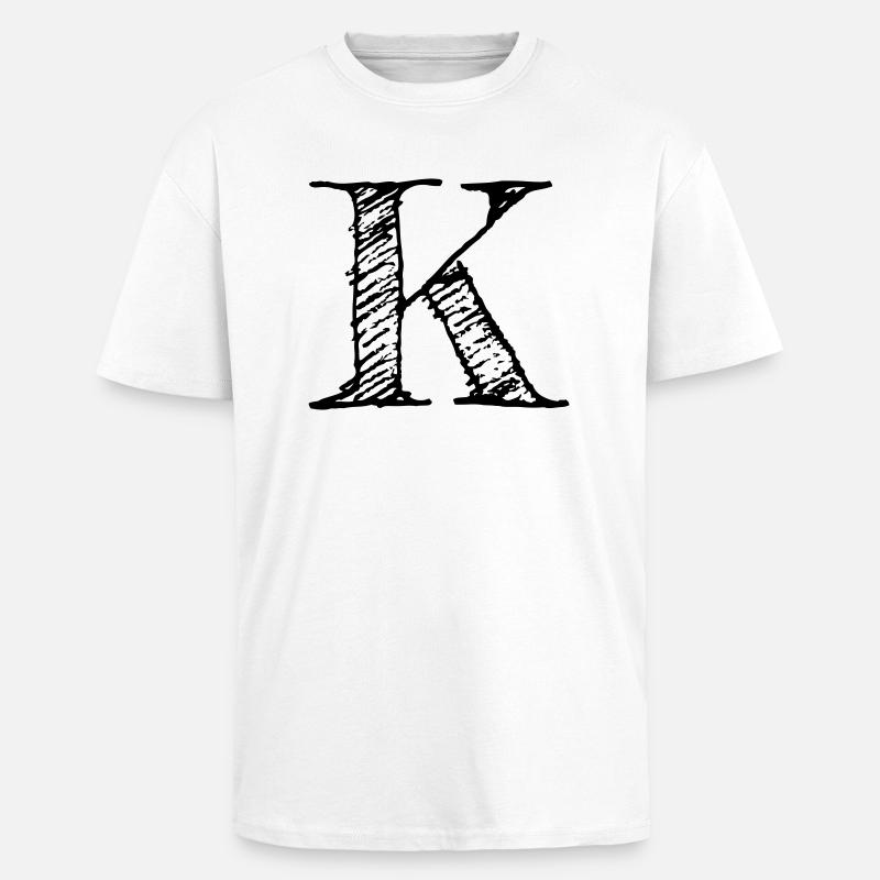 K - T-shirt unisexe oversize épais - blanc
