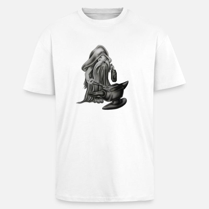Blacksmith gnom - Oversized Heavyweight Unisex T-Shirt - Weiß